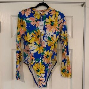 NWT SUNSHINE 79 WOMENS ONEPIECE SWIMSUIT LONGSLEEVE LARGE